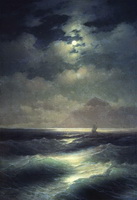 Айвазовский И. К. Морской вид при луне. 1878